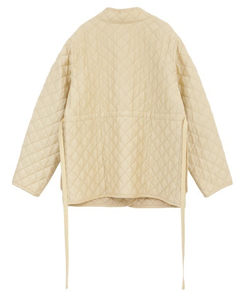CLANE（クラネ）の「QUILTING NO COLLAR JACKET（ノーカラージャケット・レディース・カーキ/イエロー・2/1）」の22枚目の写真