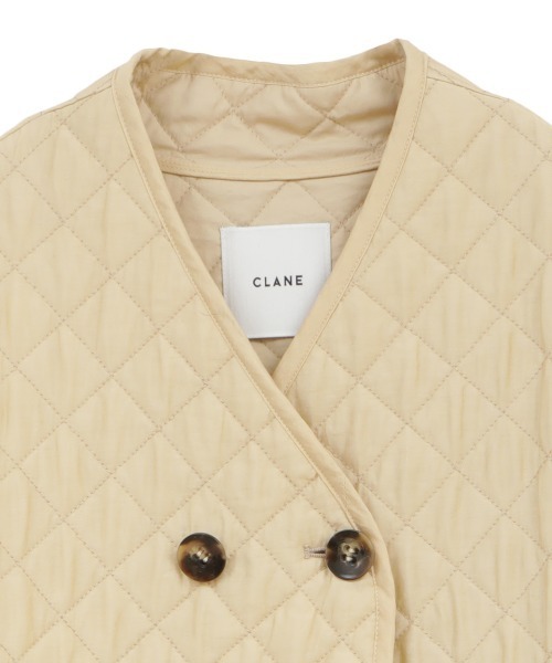 CLANE（クラネ）の「QUILTING NO COLLAR JACKET（ノーカラージャケット・レディース・カーキ/イエロー・2/1）」の21枚目の写真