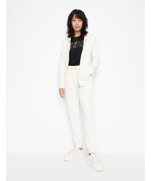 ARMANI EXCHANGE(アルマーニエクスチェンジ)の「【A|X アルマーニ エクスチェンジ】ゴールドロゴ スウェットジョガーパンツ(スウェットパンツ・レディース・ホワイト/ブラック・SMALL/X-SMALL/LARGE/MEDIUM)」の13枚目の写真