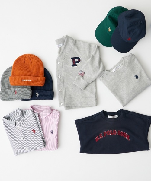 U.S. POLO ASSN.（ユーエスポロアッスン）の「【KIDS】【U.S. POLO ASSN/ユーエスポロアッスン】サガラ刺繍スウェットカーディガン（カーディガン/ボレロ・キッズ・ネイビー/グレー・120/150/100/140）」の3枚目の写真
