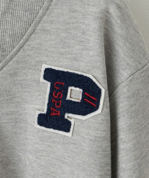 U.S. POLO ASSN.（ユーエスポロアッスン）の「【KIDS】【U.S. POLO ASSN/ユーエスポロアッスン】サガラ刺繍スウェットカーディガン（カーディガン/ボレロ・キッズ・ネイビー/グレー・120/150/100/140）」の6枚目の写真