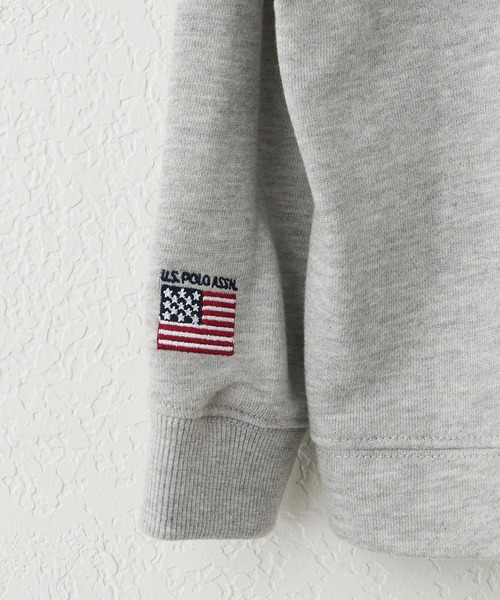 U.S. POLO ASSN.（ユーエスポロアッスン）の「【KIDS】【U.S. POLO ASSN/ユーエスポロアッスン】サガラ刺繍スウェットカーディガン（カーディガン/ボレロ・キッズ・ネイビー/グレー・120/150/100/140）」の7枚目の写真