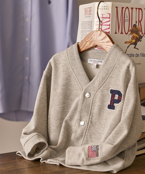U.S. POLO ASSN.（ユーエスポロアッスン）の「【KIDS】【U.S. POLO ASSN/ユーエスポロアッスン】サガラ刺繍スウェットカーディガン（カーディガン/ボレロ・キッズ・ネイビー/グレー・120/150/100/140）」の14枚目の写真