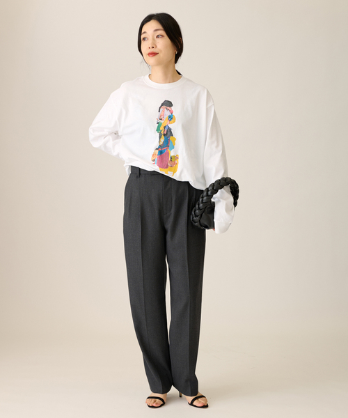 POET MEETS DUBWISE（ポエットミーツダブワイズ）の「《別注》POET MEETS DUBWISE KILLIMAN JAH LOW WORKS COLLAGE：カットソー（Tシャツ/カットソー・レディース・ホワイト・FREE）」の2枚目の写真