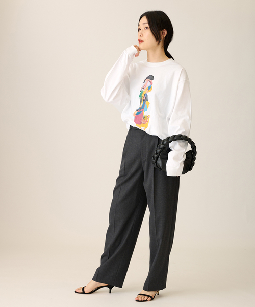 POET MEETS DUBWISE（ポエットミーツダブワイズ）の「《別注》POET MEETS DUBWISE KILLIMAN JAH LOW WORKS COLLAGE：カットソー（Tシャツ/カットソー・レディース・ホワイト・FREE）」の3枚目の写真