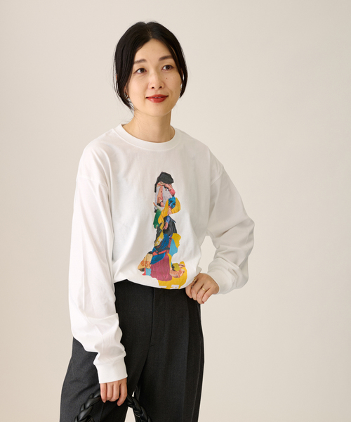 POET MEETS DUBWISE（ポエットミーツダブワイズ）の「《別注》POET MEETS DUBWISE KILLIMAN JAH LOW WORKS COLLAGE：カットソー（Tシャツ/カットソー・レディース・ホワイト・FREE）」の6枚目の写真