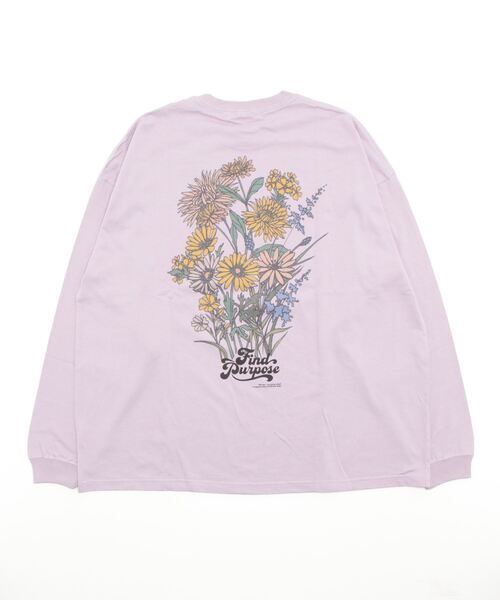JACKROSE（ジャックローズ）の「JE・フラワーモチーフBIGロンＴ（Tシャツ/カットソー・メンズ・ブルー/パープル/ホワイト/ライトグレー・M/L）」の12枚目の写真