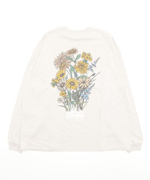 JACKROSE（ジャックローズ）の「JE・フラワーモチーフBIGロンＴ（Tシャツ/カットソー・メンズ・ブルー/パープル/ホワイト/ライトグレー・M/L）」の13枚目の写真