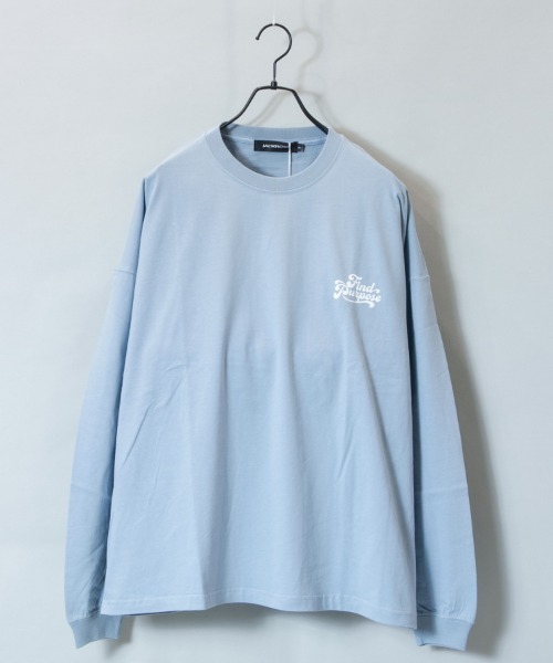 JACKROSE（ジャックローズ）の「JE・フラワーモチーフBIGロンＴ（Tシャツ/カットソー・メンズ・ブルー/パープル/ホワイト/ライトグレー・M/L）」の7枚目の写真