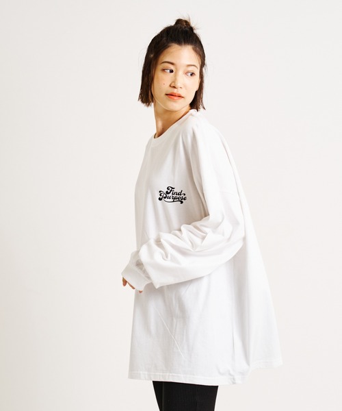 JACKROSE（ジャックローズ）の「JE・フラワーモチーフBIGロンＴ（Tシャツ/カットソー・メンズ・ブルー/パープル/ホワイト/ライトグレー・M/L）」の18枚目の写真