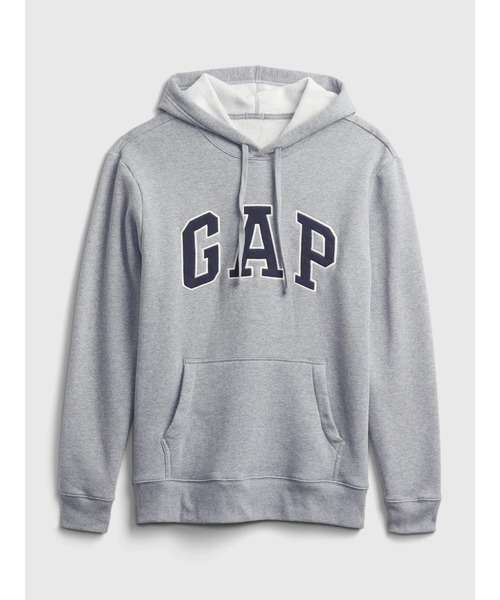 GAP - 【白タグ、ビッグ刺繍ロゴパーカー◎】GAP古着グレーM長袖裏起毛アーチロゴ人気 GAP（ギャップ）の「Gapアーチロゴ パーカー（パーカー）」 - WEAR