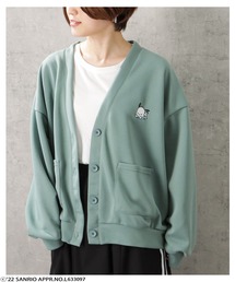 Mac-House | 【アクリルキーホルダー付き】ポンチ素材 サンリオキャラクターズ カットカーディガン(カーディガン/ボレロ)