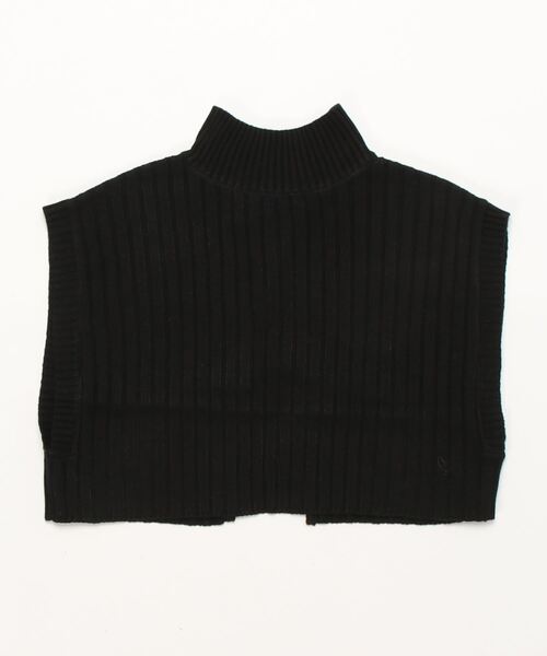 STYLEBLOCK（スタイルブロック）の「アクリルバルキーワイドリブ編みハイネックショートトップス（ニット/セーター・レディース・ブラック/グリーン系その他/パープル/ベージュ/アイボリー/ライトベージュ・M）」の3枚目の写真