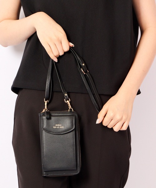 セール】JUNE SELECT 縦型合皮カブセお財布ミニショルダー