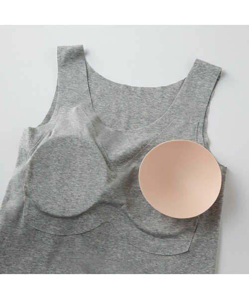 GUNZE（グンゼ）の「KIREILABO/キレイラボ 縫い目がなくてチクチクしにくい ブラタンクトップ オーガニックコットン（インナーウェア/肌着・レディース・杢グレー/ピンク/ホワイト系その他/ブラック/ブルー系その他・LARGE/MEDIUM/X-LARGE）」の12枚目の写真