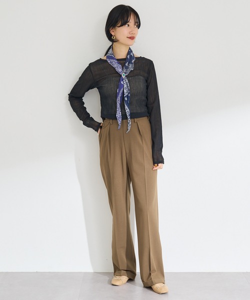 SHENERY（シーナリー）の「センタープレスタックパンツ（その他パンツ・レディース・ブラウン/グレー/ピンク/ベージュ・38/36）」の17枚目の写真