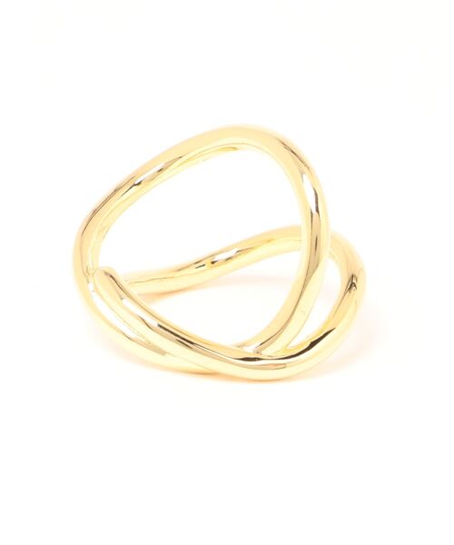 N.（N. Natural Beauty Basic）（エヌエヌナチュラルビューティーベーシック）の「ビックヒネリクロスリング（リング・レディース・シルバー/ゴールド・FREE）」の3枚目の写真