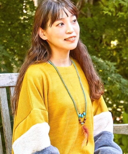 チャイハネ（チャイハネ）の「【チャイハネ】フェザージェミーネックレス（ネックレス・レディース・シルバー/ゴールド・FREE）」の2枚目の写真