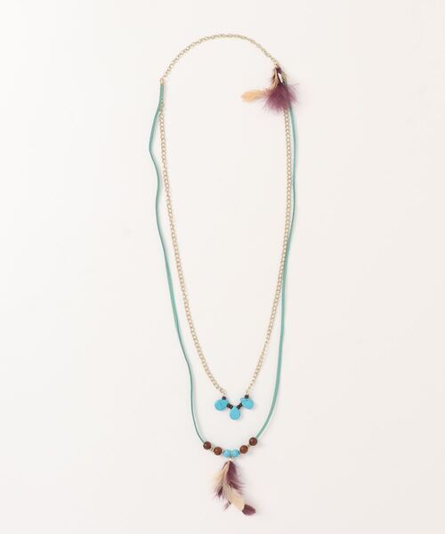 チャイハネ（チャイハネ）の「【チャイハネ】フェザージェミーネックレス（ネックレス・レディース・シルバー/ゴールド・FREE）」の3枚目の写真