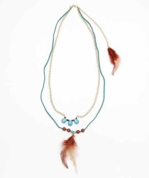 チャイハネ（チャイハネ）の「【チャイハネ】フェザージェミーネックレス（ネックレス・レディース・シルバー/ゴールド・FREE）」の4枚目の写真