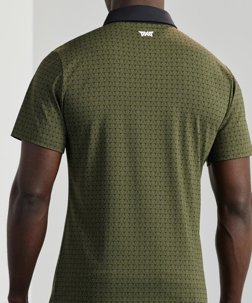 Men's Athletic Fit Crossed Driver Polo Khaki