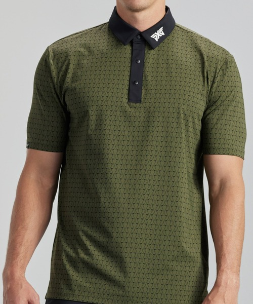 Men's Athletic Fit Crossed Driver Polo Khaki