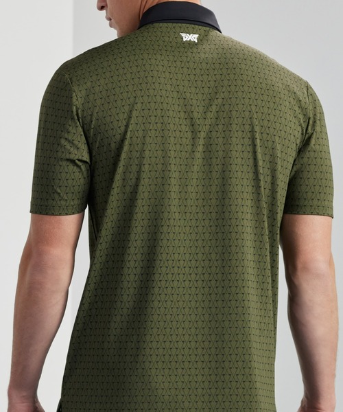 Men's Athletic Fit Crossed Driver Polo Khaki