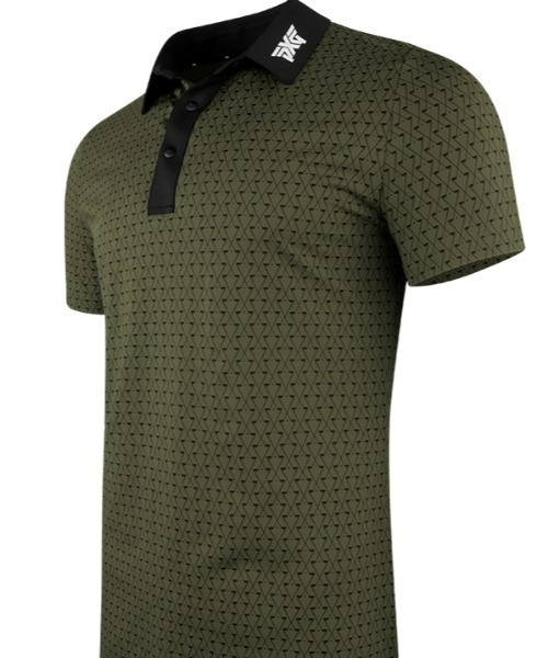 Men's Athletic Fit Crossed Driver Polo Khaki