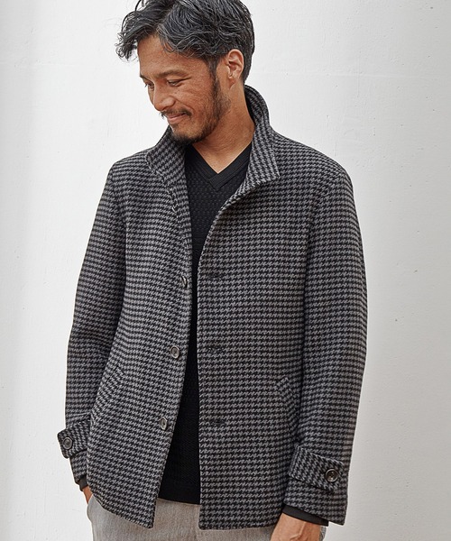 UNION STATION（ユニオンステーション）の「【EFFORTLESS】中空糸メルトンスタンドカラーブルゾン（ピーコート・メンズ・ライトグレー/キャメル/ブラック/グレー系その他/ブラック系その他・M/L/LL）」の4枚目の写真