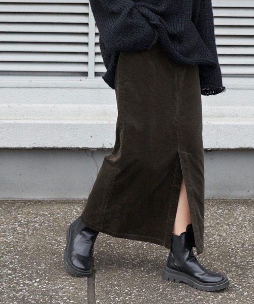 Auntie Rosa Holiday(アンティローザホリデー)の「コーデュロイスカート(スカート・レディース・ブラック/ブラウン/サンドベージュ/カーキ・マルチサイズ)」の4枚目の写真