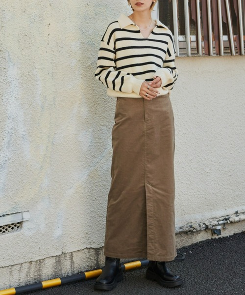 Auntie Rosa Holiday(アンティローザホリデー)の「コーデュロイスカート(スカート・レディース・ブラック/ブラウン/サンドベージュ/カーキ・マルチサイズ)」の18枚目の写真