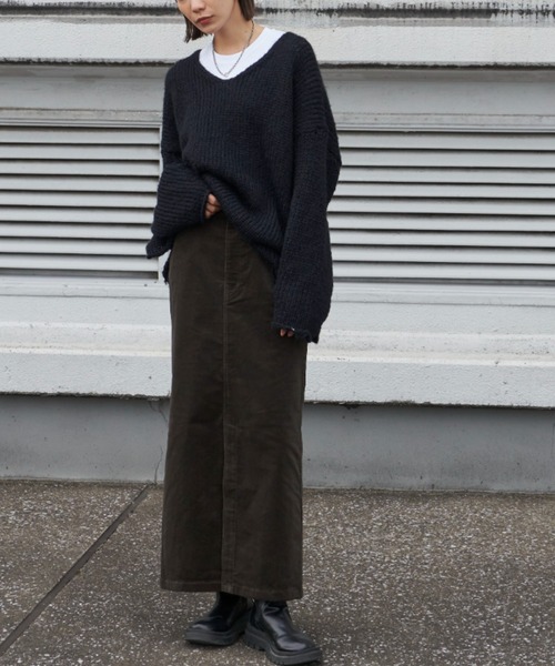 Auntie Rosa Holiday(アンティローザホリデー)の「コーデュロイスカート(スカート・レディース・ブラック/ブラウン/サンドベージュ/カーキ・マルチサイズ)」の6枚目の写真