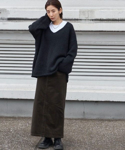 Auntie Rosa Holiday(アンティローザホリデー)の「コーデュロイスカート(スカート・レディース・ブラック/ブラウン/サンドベージュ/カーキ・マルチサイズ)」の14枚目の写真