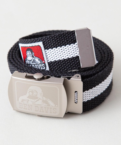 BEN DAVIS（ベンデイビス）の「【BEN DAVIS/ベンデイビス】ＧＩベルト　バックル部分ブランドロゴ（ベルト・メンズ・ブラック/カーキ/ブラウン/ホワイト/レッド/ベージュ/ネイビー/スミクロ・FREE）」の4枚目の写真