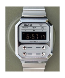 CASIO | CASIO カシオ：海外モデル　A-100  復刻モデル　 シルバーケース(デジタル腕時計)