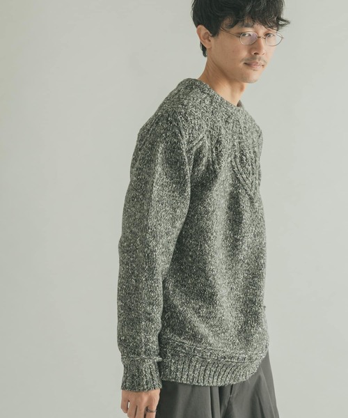 FORK&SPOON(フォークアンドスプーン)の「FORK&SPOON 求心クルーネックニット(ニット/セーター・メンズ・グレー系その他/オフホワイト・4/5)」の20枚目の写真