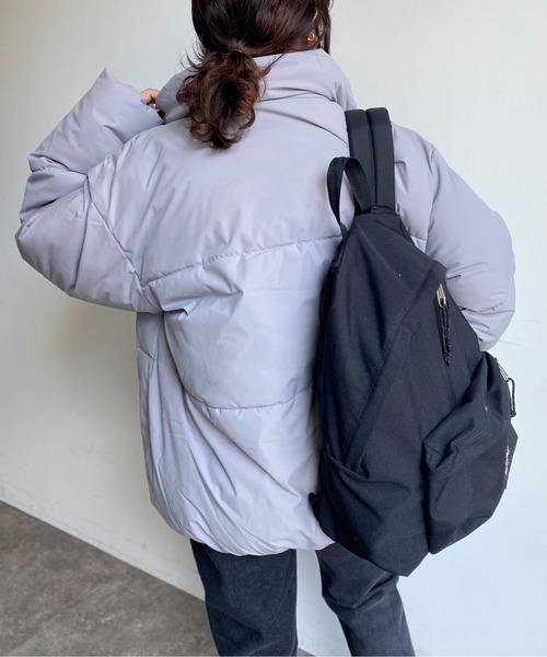 CPCM（シーピーシーエム）の「胸刺繍ボリューム中綿ブルゾン（ダウンジャケット/コート・レディース・ライトグレー/ブラック/マスタード・MEDIUM/LARGE）」の17枚目の写真