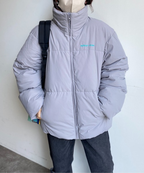 CPCM（シーピーシーエム）の「胸刺繍ボリューム中綿ブルゾン（ダウンジャケット/コート・レディース・ライトグレー/ブラック/マスタード・MEDIUM/LARGE）」の19枚目の写真