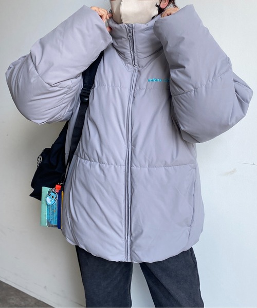 CPCM（シーピーシーエム）の「胸刺繍ボリューム中綿ブルゾン（ダウンジャケット/コート・レディース・ライトグレー/ブラック/マスタード・MEDIUM/LARGE）」の20枚目の写真