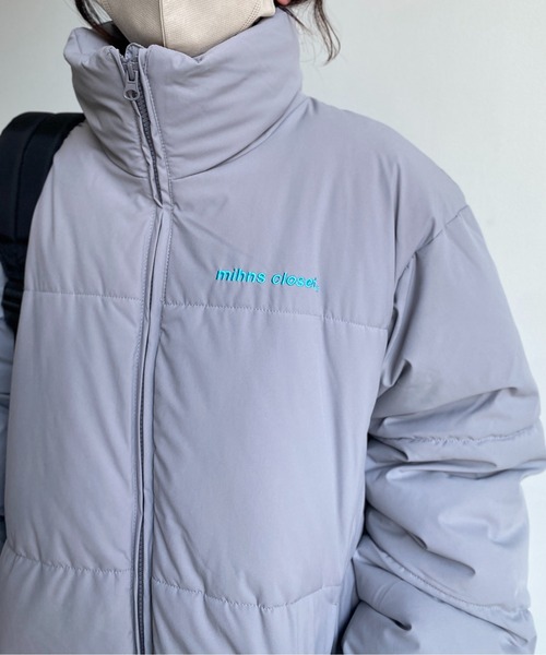 CPCM（シーピーシーエム）の「胸刺繍ボリューム中綿ブルゾン（ダウンジャケット/コート・レディース・ライトグレー/ブラック/マスタード・MEDIUM/LARGE）」の22枚目の写真