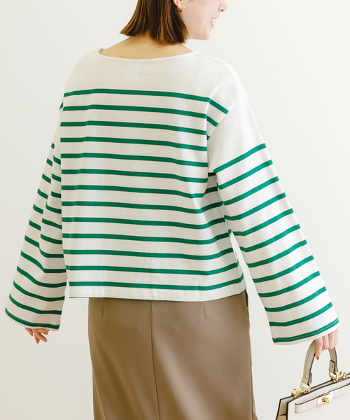 Healthknit（ヘルスニット）の「『別注』Healthknit×URBAN RESEARCH　パネルボーダートップス（Tシャツ/カットソー・レディース・ブルー/ピンク/グリーン/オレンジ・-）」の8枚目の写真