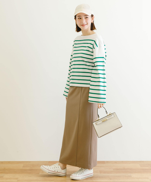 Healthknit（ヘルスニット）の「『別注』Healthknit×URBAN RESEARCH　パネルボーダートップス（Tシャツ/カットソー・レディース・ブルー/ピンク/グリーン/オレンジ・-）」の12枚目の写真