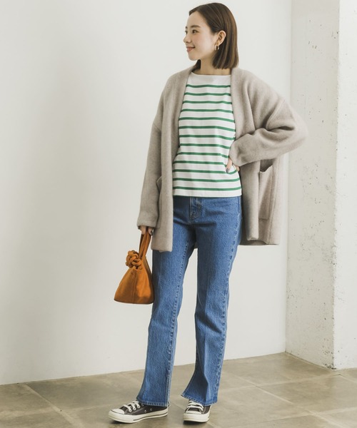 Healthknit（ヘルスニット）の「『別注』Healthknit×URBAN RESEARCH　パネルボーダートップス（Tシャツ/カットソー・レディース・ブルー/ピンク/グリーン/オレンジ・-）」の17枚目の写真