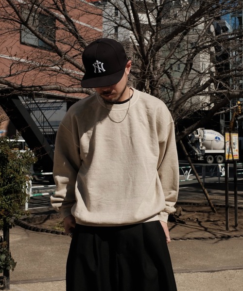 TOWNCRAFT(タウンクラフト)の「【TOWNCRAFT/タウンクラフト】PIGMENT CREW SWEAT プルオーバースウェット(スウェット・メンズ・ブラック/ネイビー/スモークピンク/ライトグリーン/ライトパープル/ベージュ/パープル/ブルーグレー/グリーン・LARGE/X-LARGE/XX-LARGE/MEDIUM)」の1枚目の写真