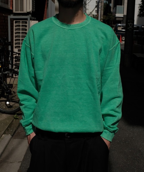 TOWNCRAFT(タウンクラフト)の「【TOWNCRAFT/タウンクラフト】PIGMENT CREW SWEAT プルオーバースウェット(スウェット・メンズ・ブラック/ネイビー/スモークピンク/ライトグリーン/ライトパープル/ベージュ/パープル/ブルーグレー/グリーン・LARGE/X-LARGE/XX-LARGE/MEDIUM)」の10枚目の写真