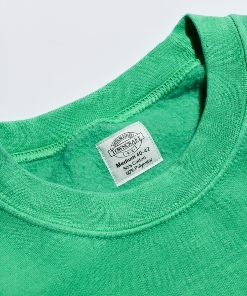 TOWNCRAFT(タウンクラフト)の「【TOWNCRAFT/タウンクラフト】PIGMENT CREW SWEAT プルオーバースウェット(スウェット・メンズ・ブラック/ネイビー/スモークピンク/ライトグリーン/ライトパープル/ベージュ/パープル/ブルーグレー/グリーン・LARGE/X-LARGE/XX-LARGE/MEDIUM)」の20枚目の写真