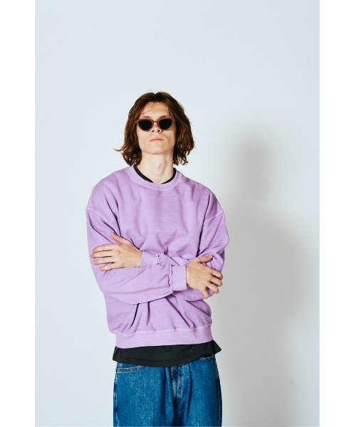 TOWNCRAFT(タウンクラフト)の「【TOWNCRAFT/タウンクラフト】PIGMENT CREW SWEAT プルオーバースウェット(スウェット・メンズ・ブラック/ネイビー/スモークピンク/ライトグリーン/ライトパープル/ベージュ/パープル/ブルーグレー/グリーン・LARGE/X-LARGE/XX-LARGE/MEDIUM)」の13枚目の写真