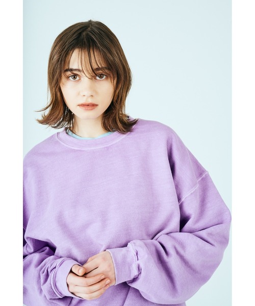 TOWNCRAFT(タウンクラフト)の「【TOWNCRAFT/タウンクラフト】PIGMENT CREW SWEAT プルオーバースウェット(スウェット・メンズ・ブラック/ネイビー/スモークピンク/ライトグリーン/ライトパープル/ベージュ/パープル/ブルーグレー/グリーン・LARGE/X-LARGE/XX-LARGE/MEDIUM)」の15枚目の写真