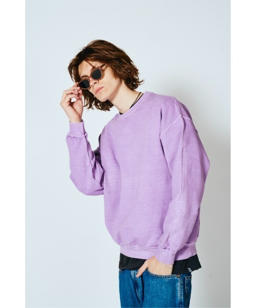 TOWNCRAFT(タウンクラフト)の「【TOWNCRAFT/タウンクラフト】PIGMENT CREW SWEAT プルオーバースウェット(スウェット・メンズ・ブラック/ネイビー/スモークピンク/ライトグリーン/ライトパープル/ベージュ/パープル/ブルーグレー/グリーン・LARGE/X-LARGE/XX-LARGE/MEDIUM)」の18枚目の写真