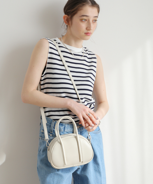 JOURNAL STANDARD relume（ジャーナルスタンダード　レリューム）の「RELUME ラウンドバッグ（ボストンバッグ・レディース・イエロー/ホワイト/ブラック/サックスブルー・FREE）」の9枚目の写真